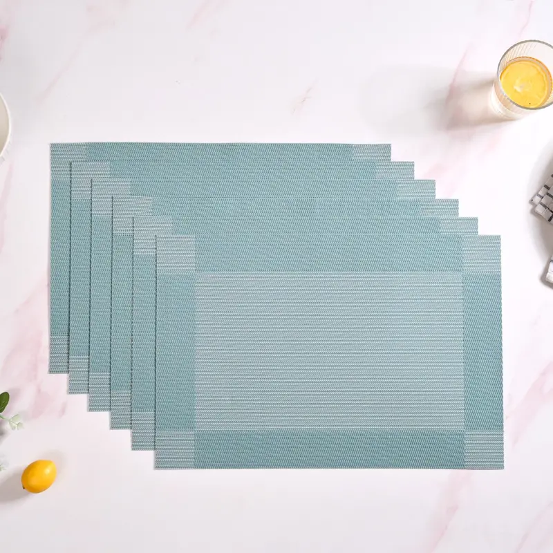 Reversible Navy-And-Blue Placemats – Flip-Friendly Set Of 6 Table Protectors 1