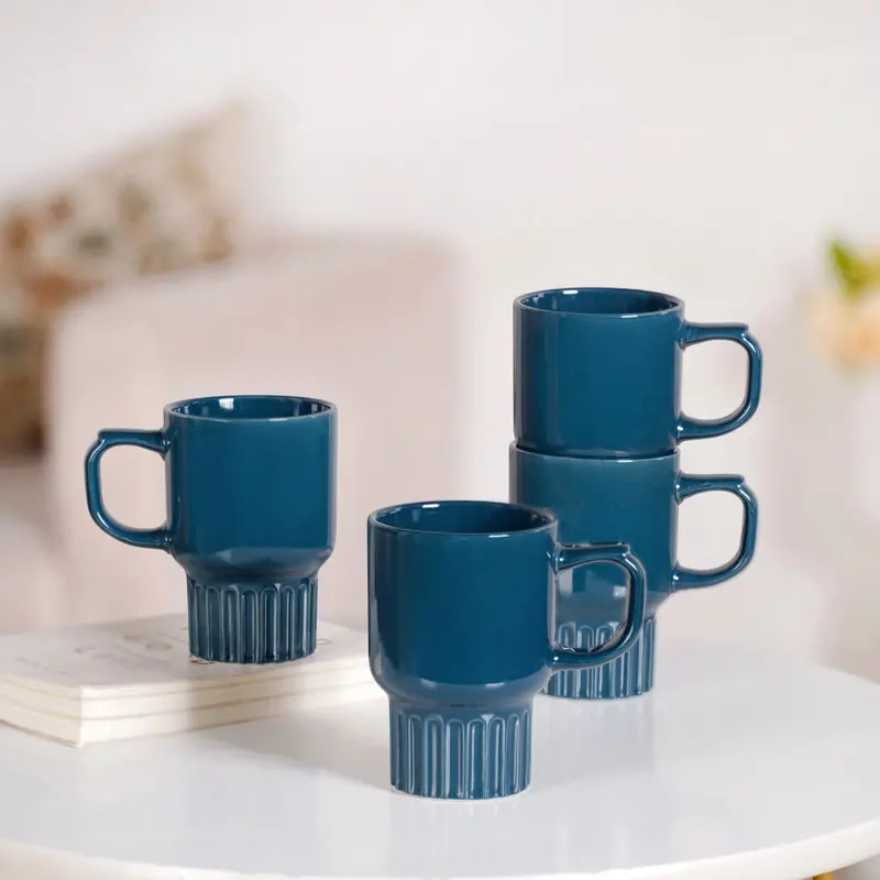 Ribelle Stackable Mug Collection – Deep Blue Hue, 4X270Ml 1
