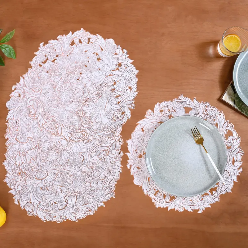 Rose Gold Round Placemats – Stylish Set Of 6 1