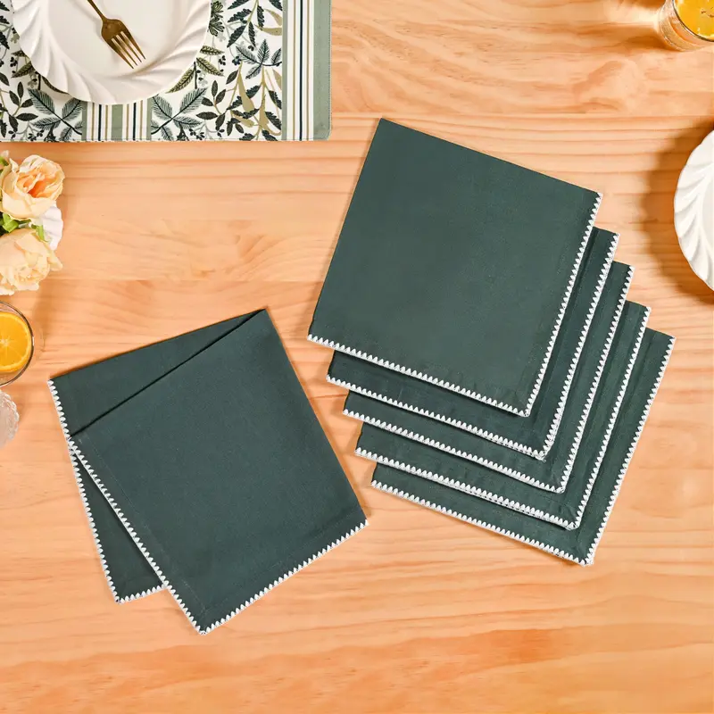 Sacramento Green 100% Cotton Napkin Set – Pack Of 6 1
