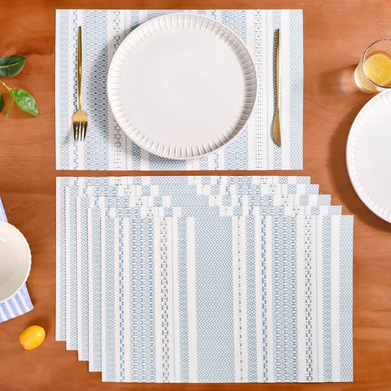 Scandinavian-Style Placemat Set – 6-Pack Minimalist Natural Fiber Mats 1