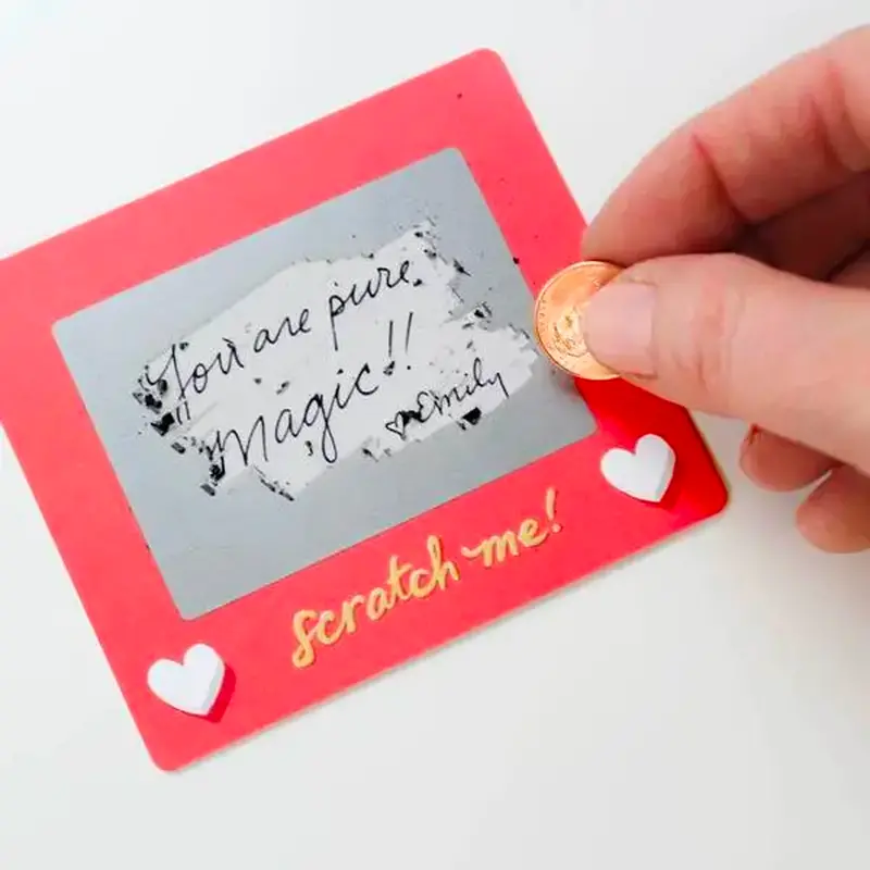 Scratch-A-Sketch Valentine Cards – Creative, Reveal-Style Greeting Set By Inkling Paperie 1