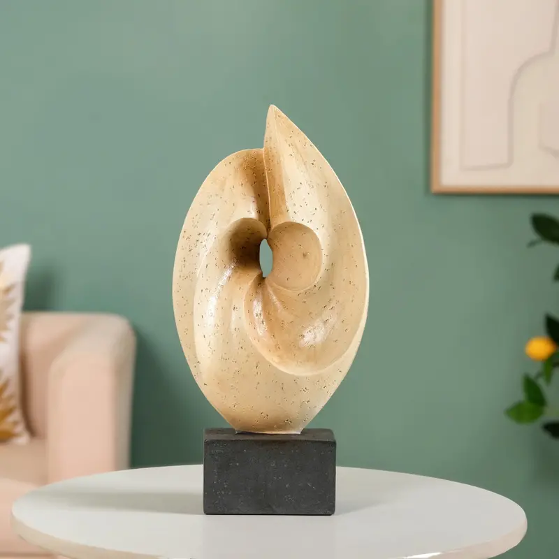 Sculptural Modern Tabletop Ornament – Organic Form Resin Showpiece 1