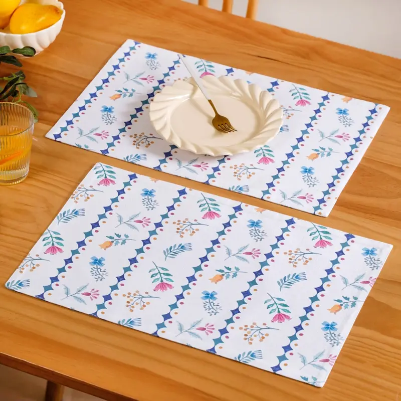 Set Of 6 Reversible Woven Table Mats – Florina Series 1
