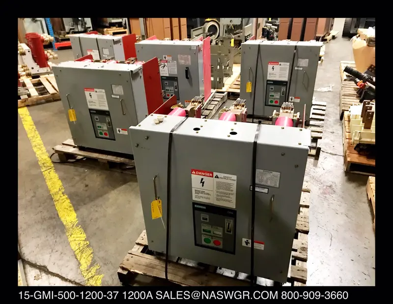Siemens 15-Gmi-500-1200-37 1200A Vacuum Circuit Breaker (E/O, D/O) 1