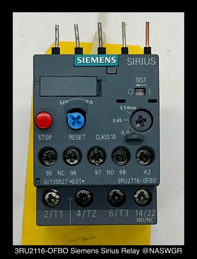 Siemens 3Ru2116-Ofbo Sirius Relay – Electronic Motor Protection Relay With Led Indication 1