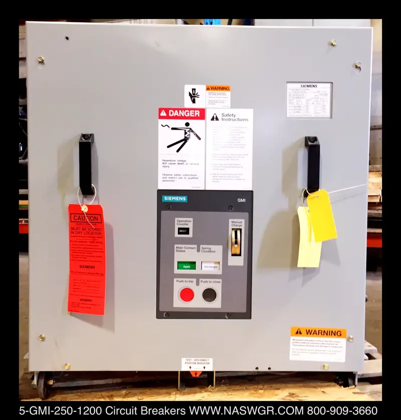 Siemens 5-Gmi-250-1200-58 Vacuum Circuit Breaker – 1200A E/O & D/O 1