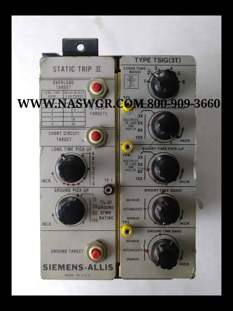 Siemens/Allis 18-471-112-509 Tsig Trip Unit — Three-Phase With Ground Fault 1