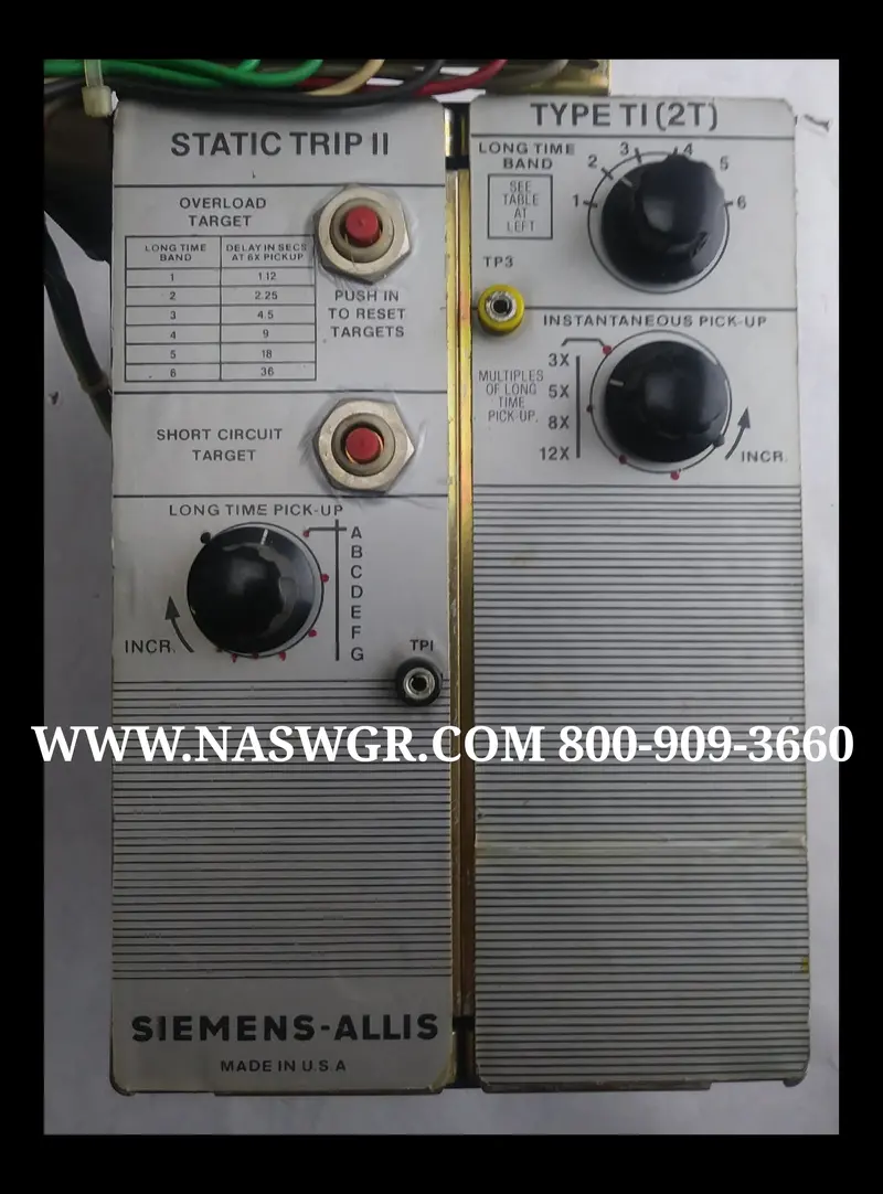 Siemens Allis 18-471-112-515 Or 18-734-167-515 Ti Trip Unit — Two-Phase Instantaneous 1