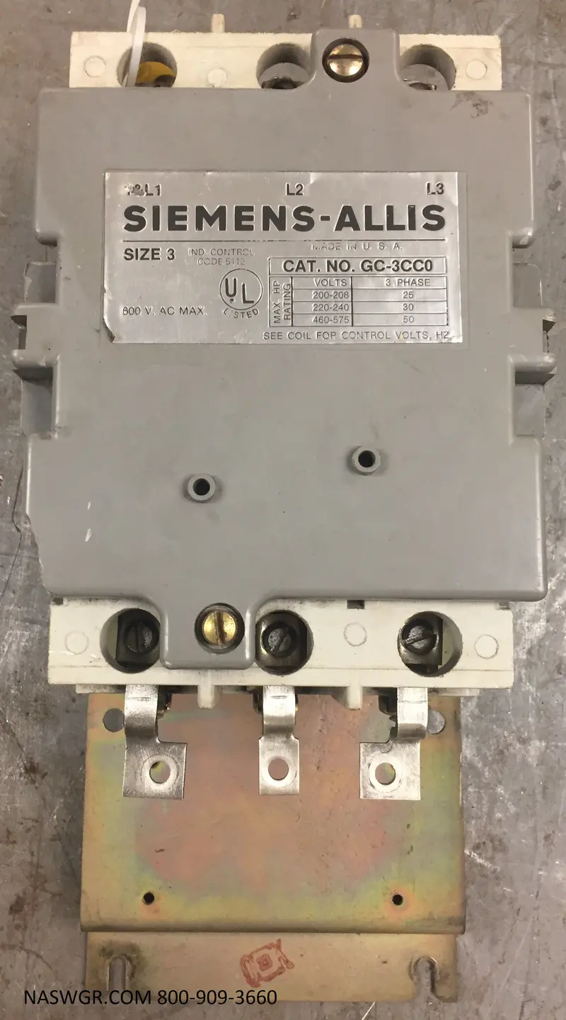 Siemens-Allis Gc-3Cc0 Motor Starter Assembly 1