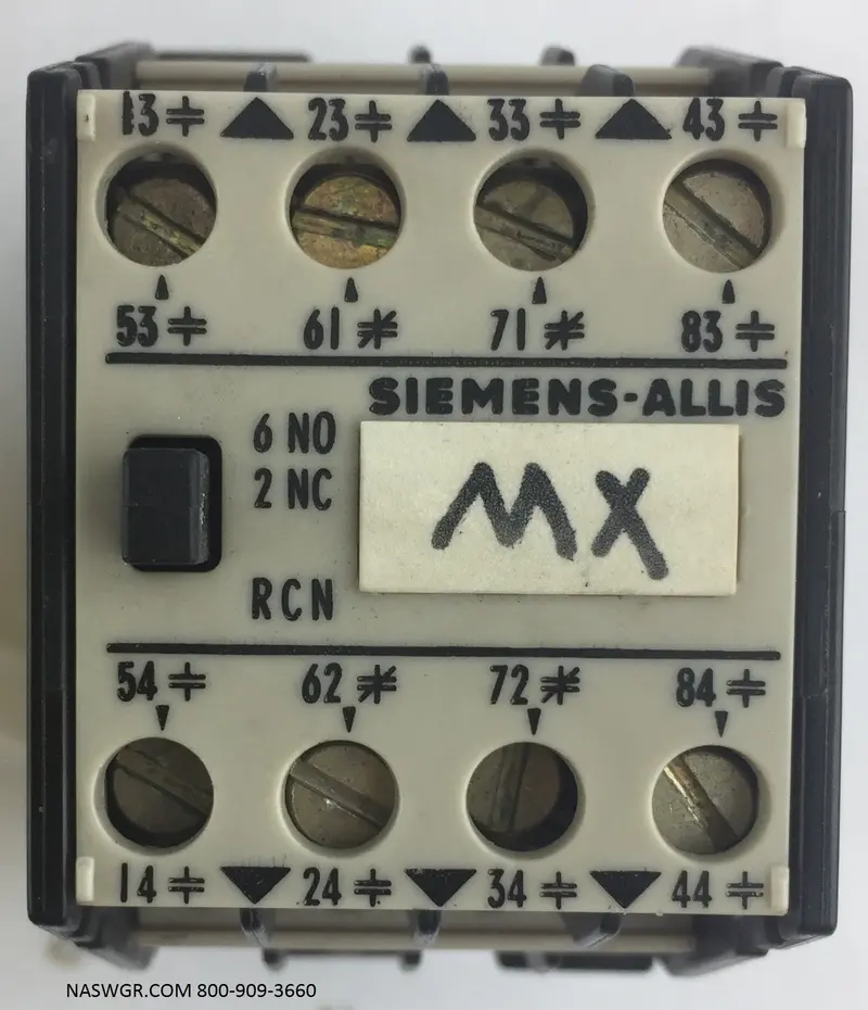 Siemens-Allis Rcn62 Auxiliary Contact Relay 1