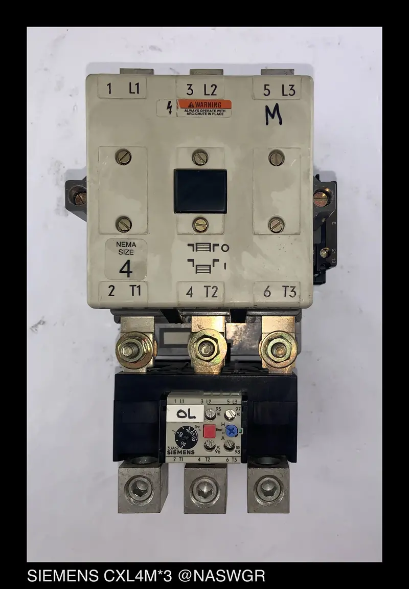 Siemens Cxl4M*3 Three-Pole Nema Size 1 Contactor 1