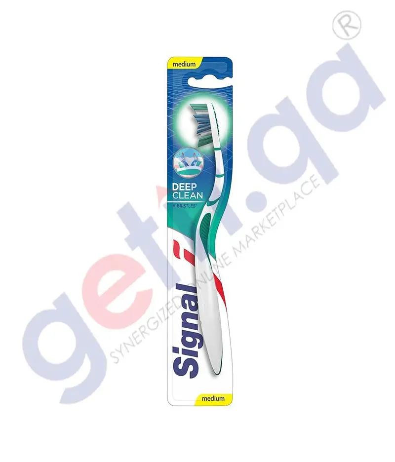 Signal Deep Cleaning Toothbrush – V-Bristle Technology For Plaque Removal 1