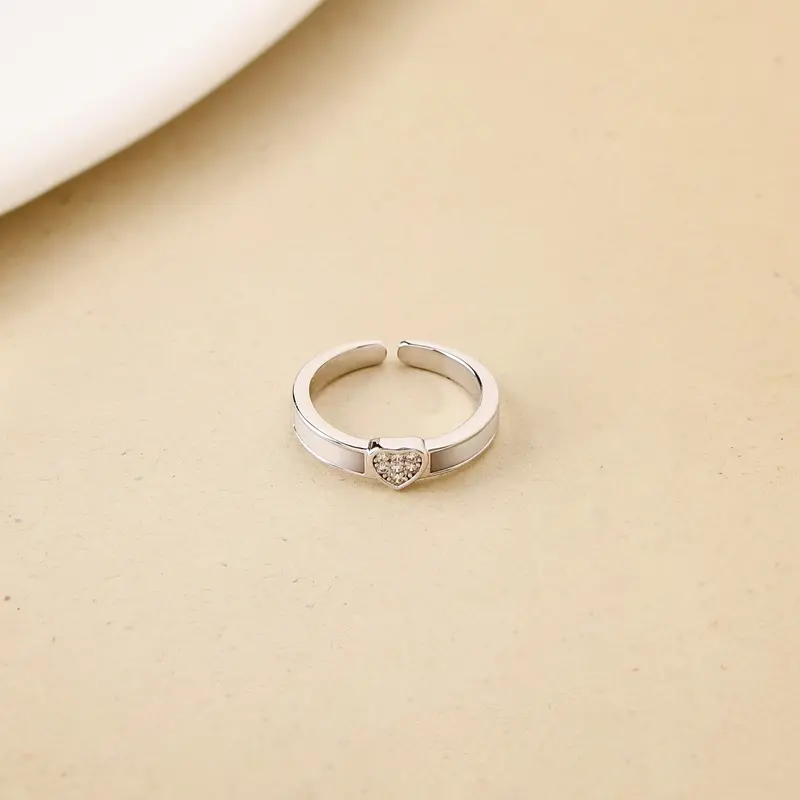 Silver Heart Ring With Eternal Shine Finish 1