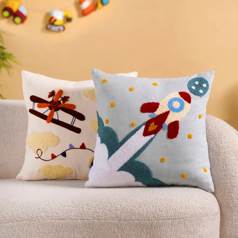 Sky Wanderer Kids’ Room Cushion Cover Set (2 Pcs, 40X40Cm) 1