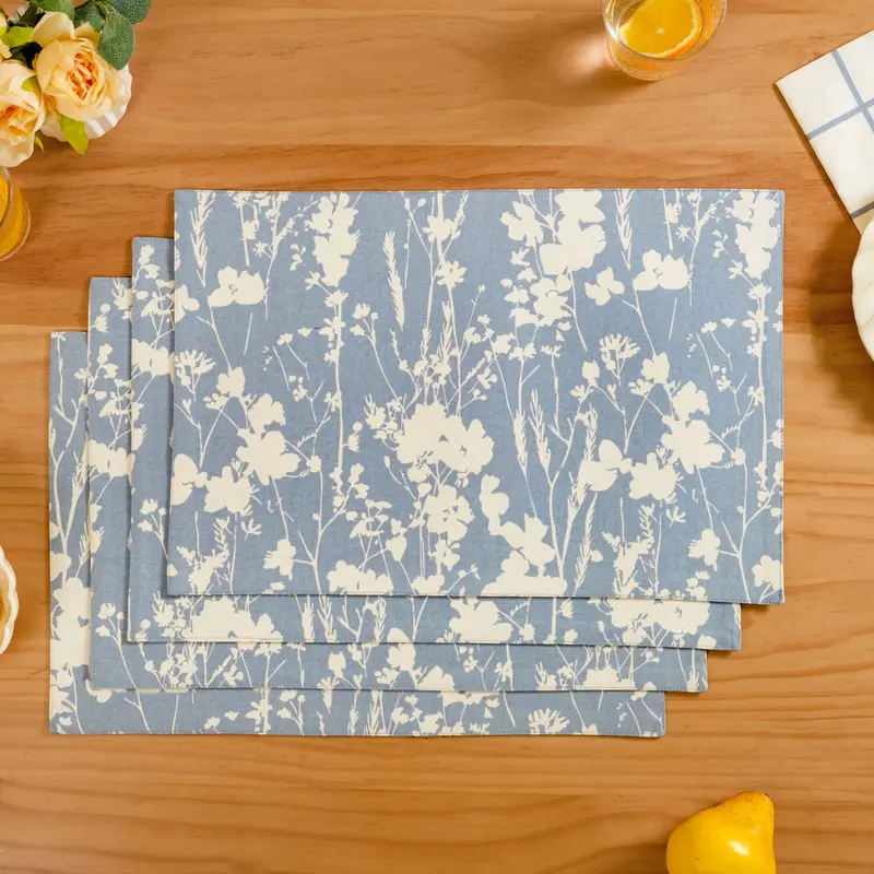 Slate Blue Pure Cotton Placemats – Set Of 4 1