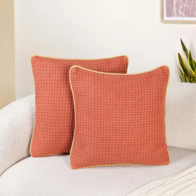 Spicy Orchid Tone Cushion Covers – Cotton Pair 1