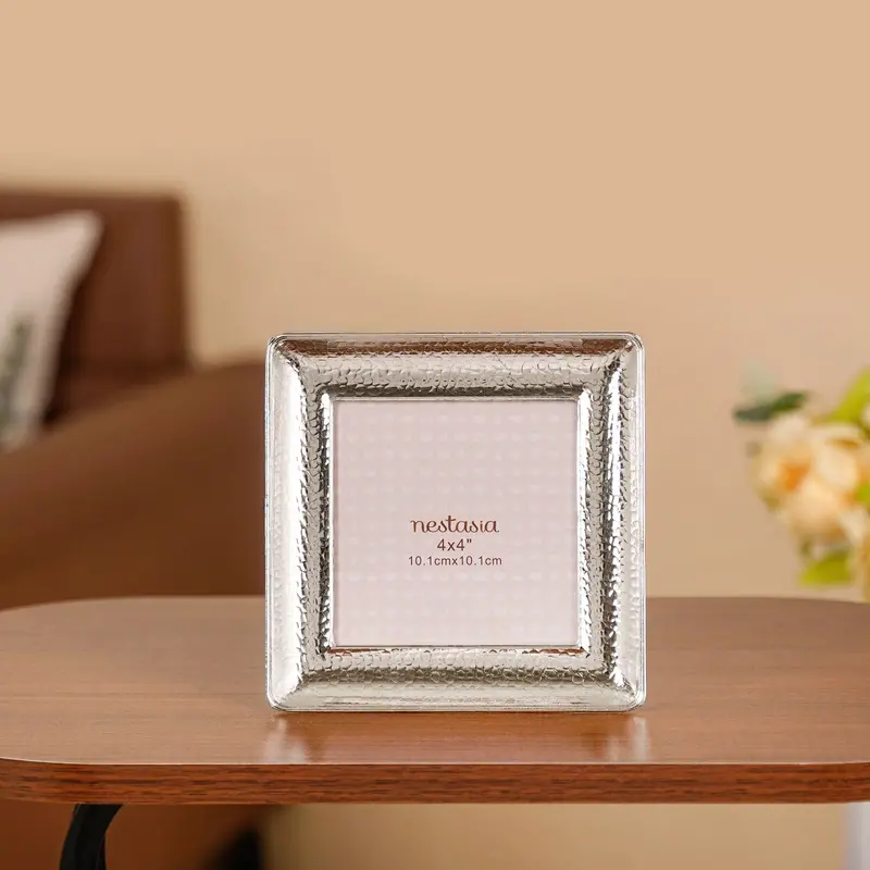 Square Bevelled Photo Frame – Mini 10X10 Cm Contemporary Desk Display 1