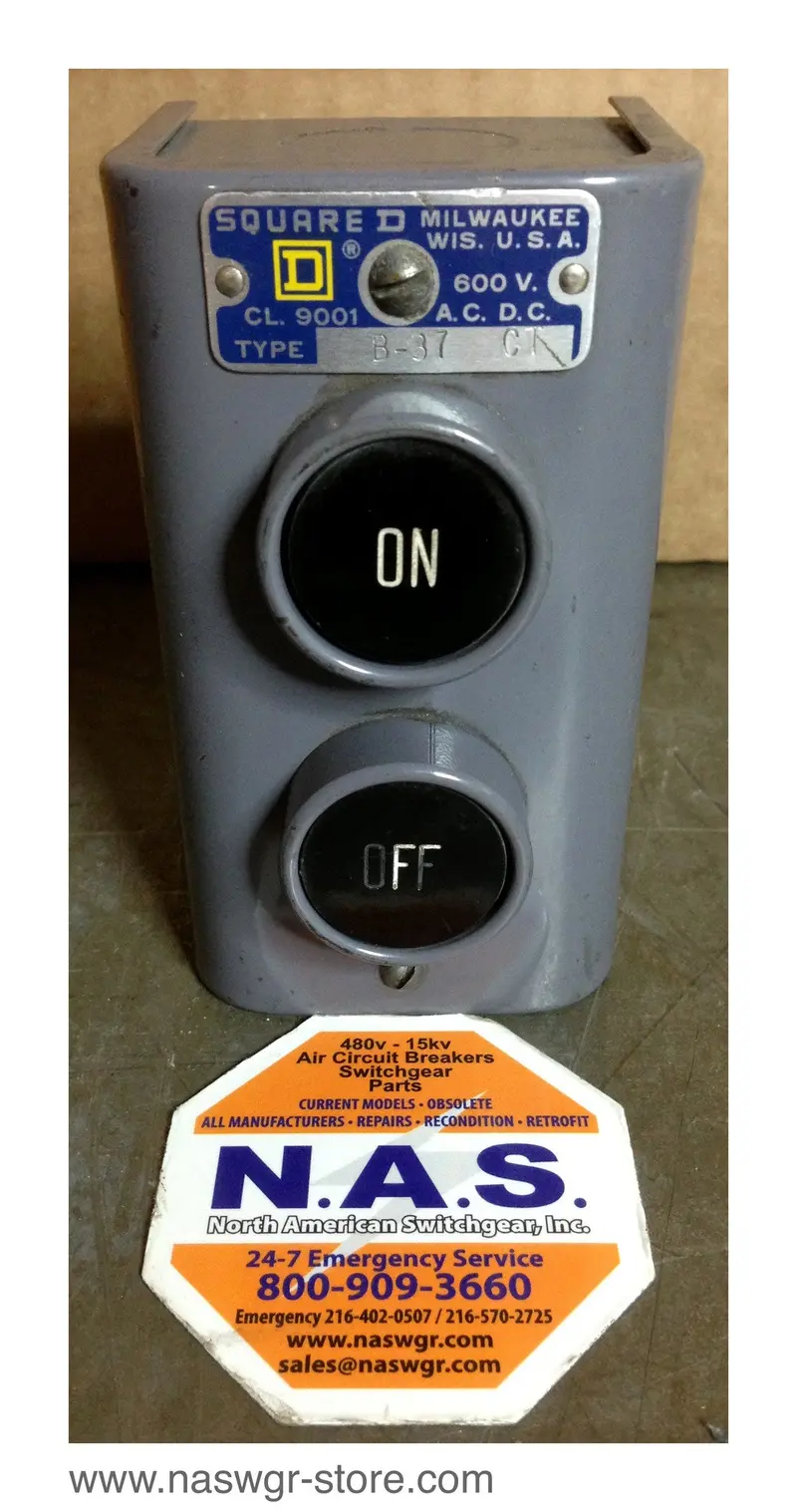 Square D B-37Ct Heavy-Duty On/Off Toggle Switch – 600 V Ac/Dc, Class 9001 1