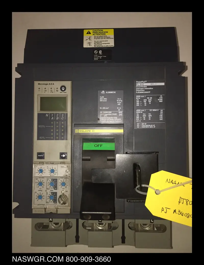 Square D Pja36080Cu44Ayp 80A Lsig Trip Circuit Breaker 1