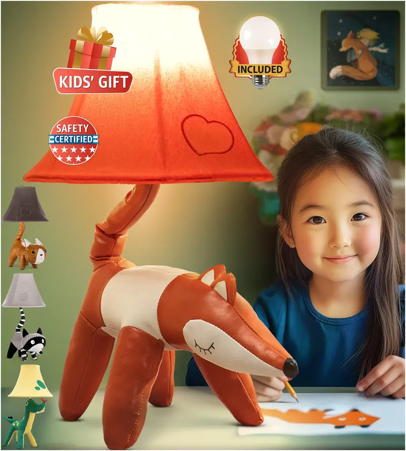 Standing Fox Led Lamp For Kids’ Bedrooms — Stylish Animal Night Light For Girls 1