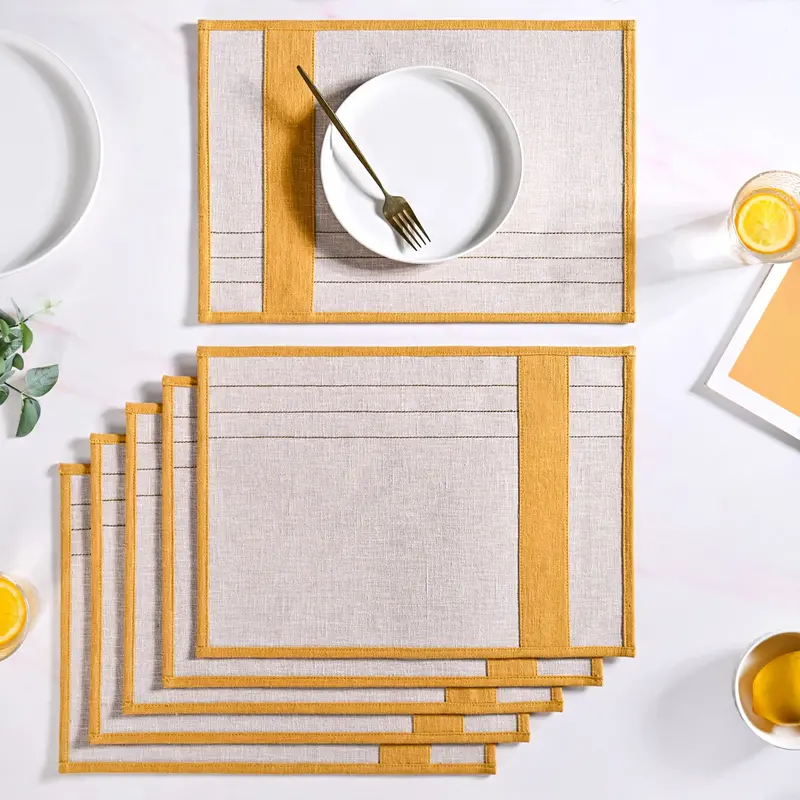 Sunny Row Coordinated Table Mat Set – 6 Pieces 1