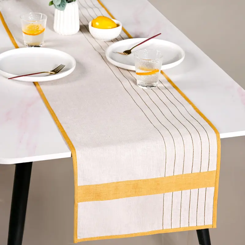 Sunny Row Patterned Dining Table Runner – 181X40Cm 1