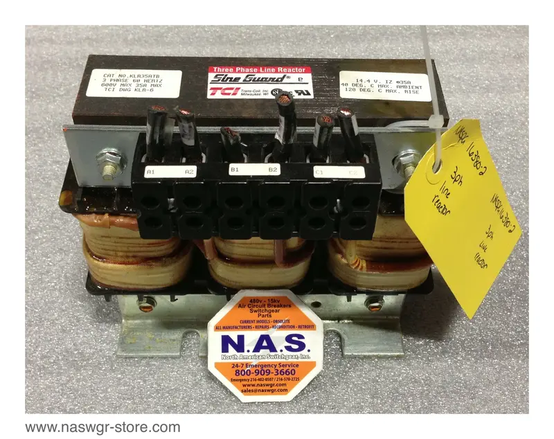 Trans-Coil Kla35Atb 35A Three-Phase Line Reactor – 14.4V, 60 Hz 1