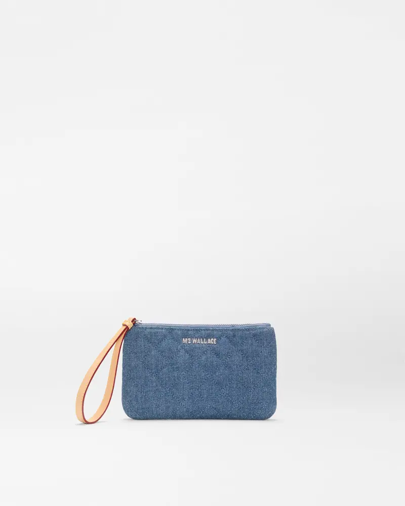 True Blue Denim Flat Metro Wristlet Accessory 1