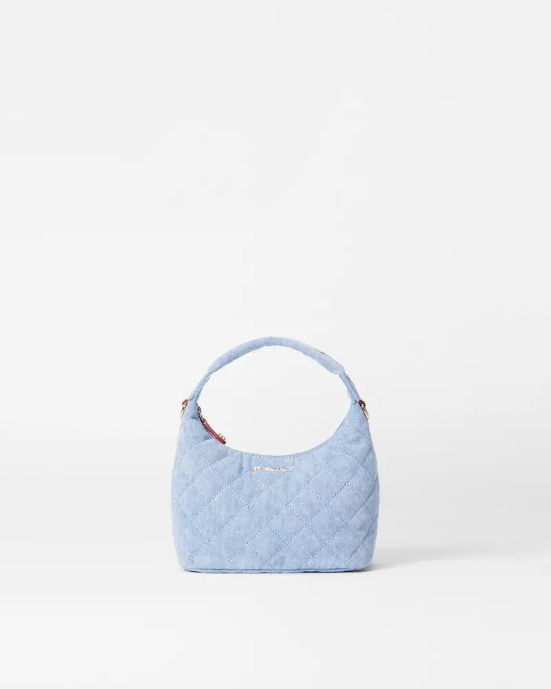 True Light Denim Mini Metro Hobo Bag 1