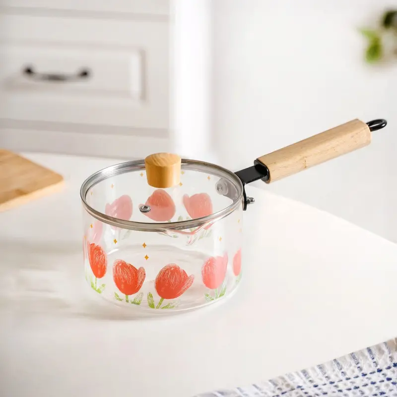 Tulip-Shaped Stainless Steel Saucepan With Lid – 1.8L 1