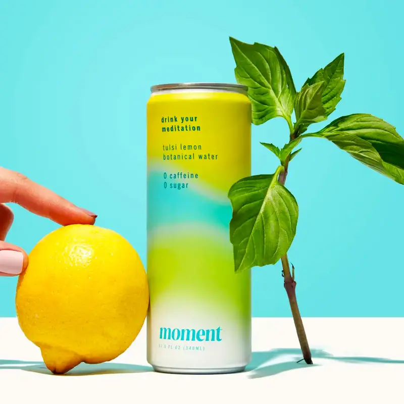 Tulsi Lemon Botanical Water – Non-Alcoholic Refreshment By Moment 1