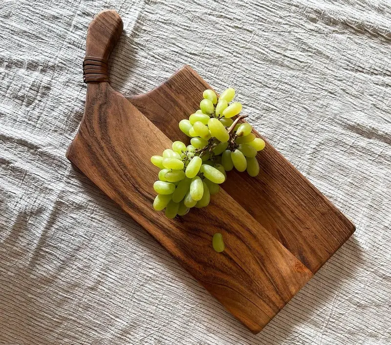 Two-Tone Serving Board – Natural Wood & Acrylic Hybrid Surface 1