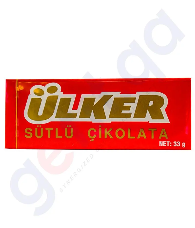 Ulker Sutlu Cikolata Milk Chocolate Bar – 33 G 1
