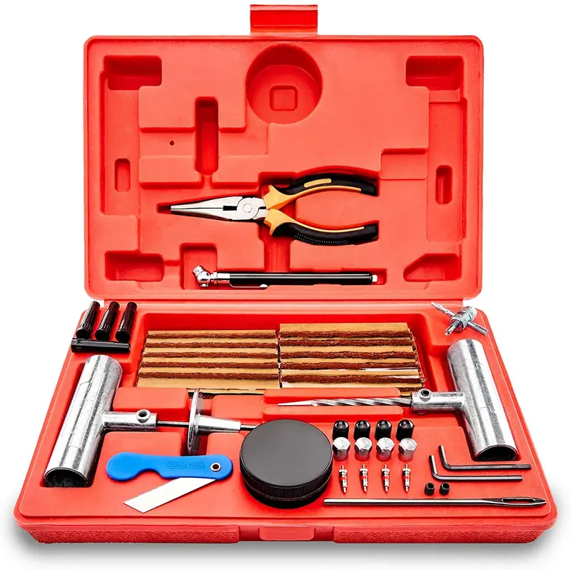 Universal Tubeless Tire Repair Kit: Heavy-Duty, 57-Piece Value Set 1