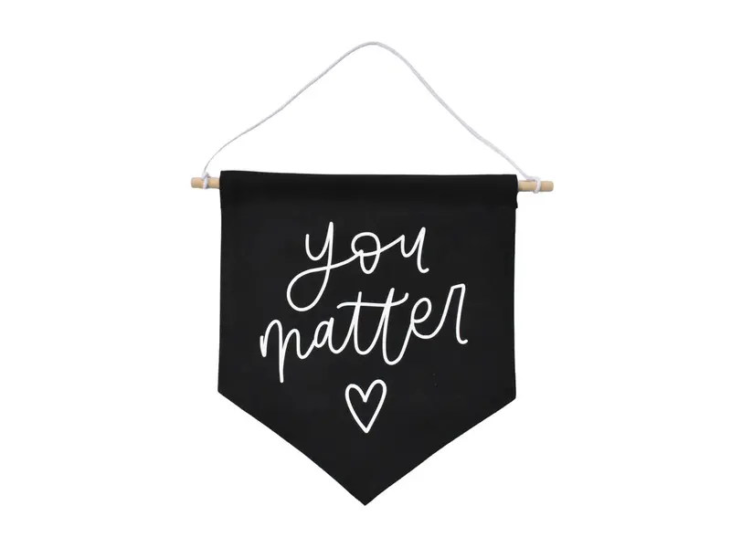Uplifting Canvas Banner – 'You Matter' Statement Art By Kyn You Believe It 1