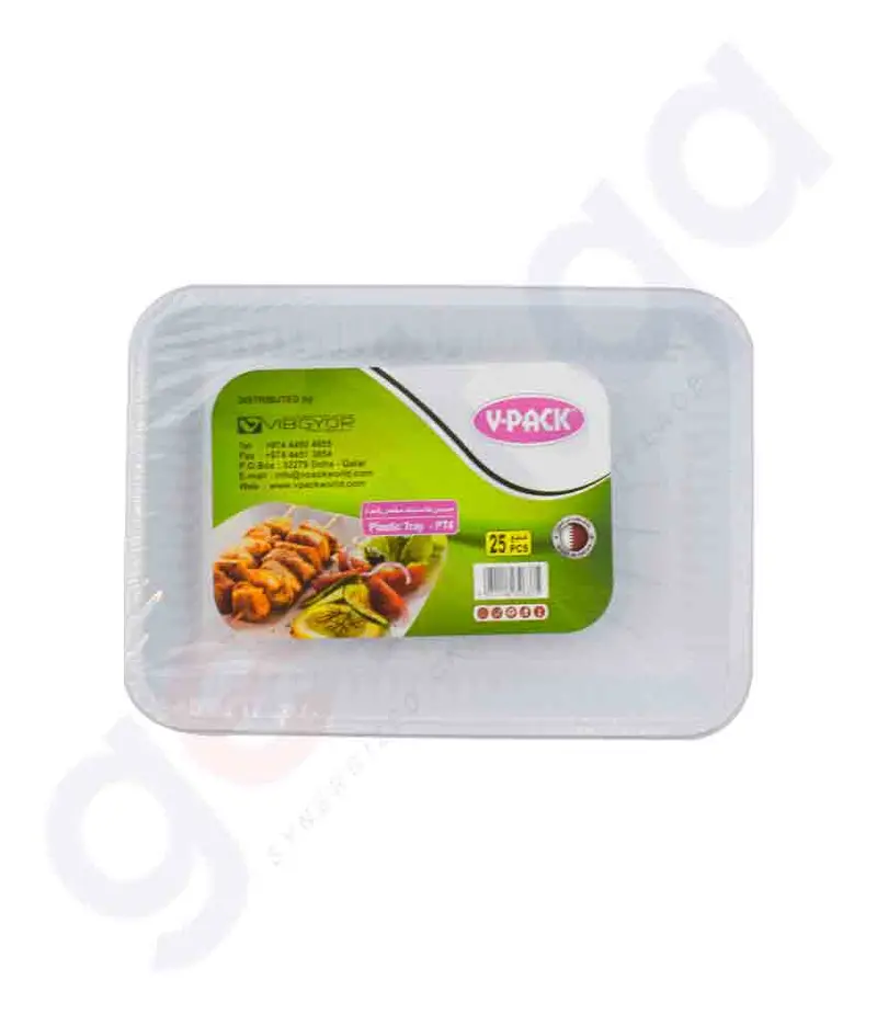 V-Pack Square Disposable Plate Size 4 – Pack Of 25 1