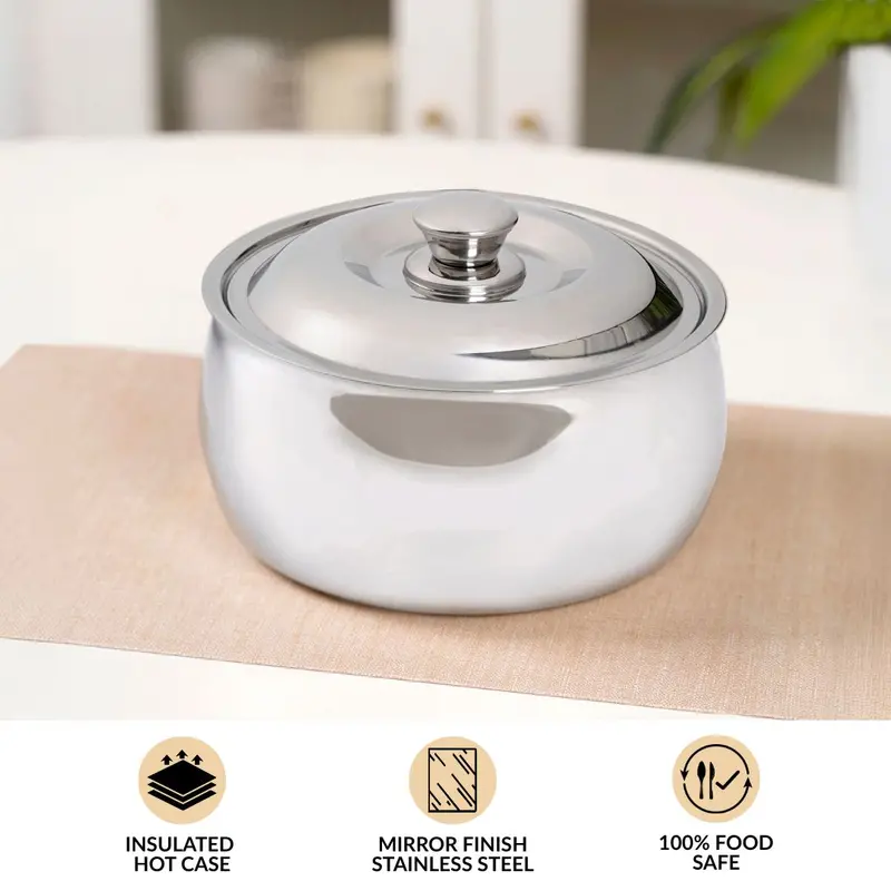 Vacuum-Sealed Stainless Steel Hot Pot With Heat-Retention Design – 2.1L 1