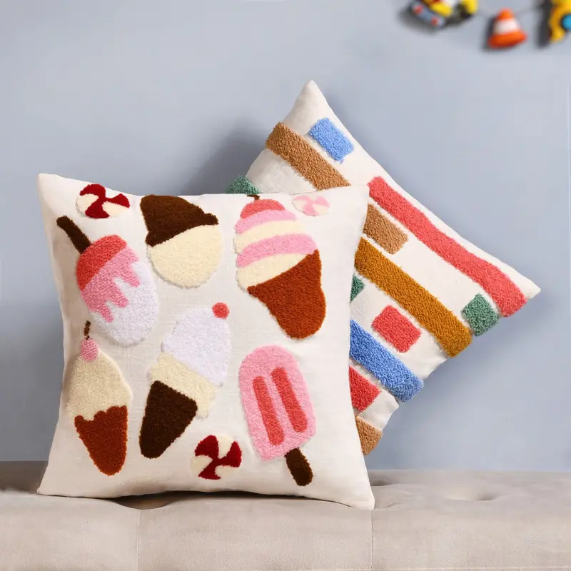 Vibrant Sugar Rush Pattern Cushion Covers – Pair (40X40 Cm) 1