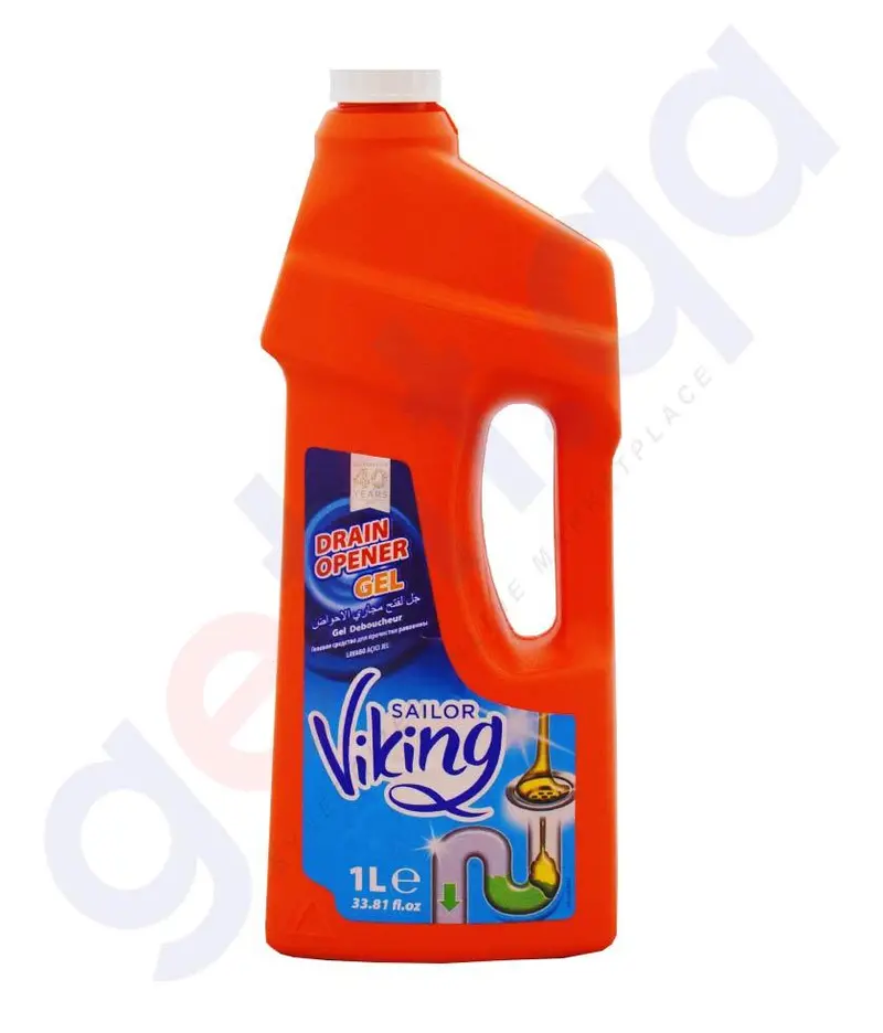 Viking Drain Opener Gel – 1L Heavy-Duty Clog Remover 1