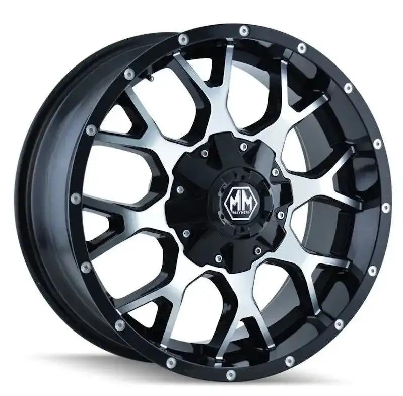 Warrior 8015 Alloy Wheel – 20" Black/Machined Face Design 1