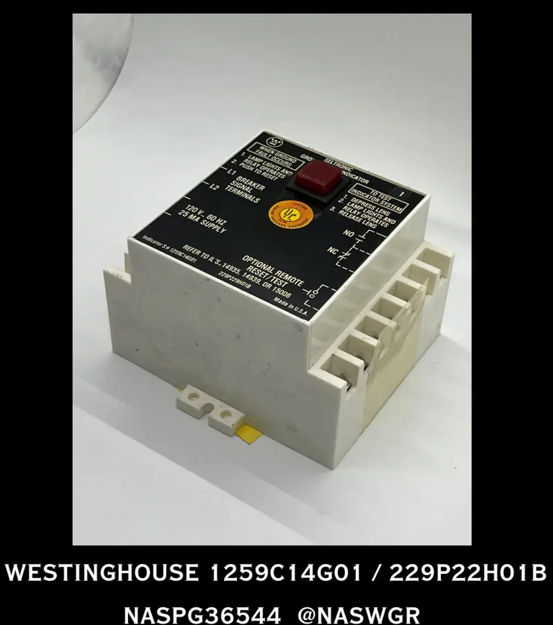 Westinghouse 1259C14G01 / 229P22H01B Seltronic Ground Fault Indicator 1
