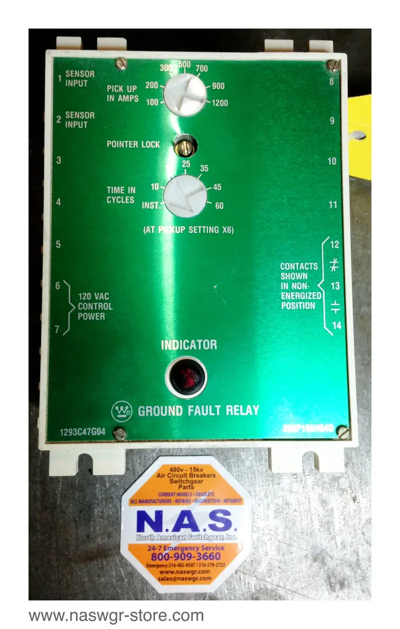Westinghouse 1293C47G04 Ground Fault Protection Relay 1