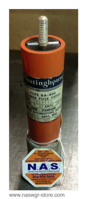 Westinghouse 1314141 Ba-400 Power Fuse Refill – 7.2Kv, 300E Ampere Rating, Standard Speed 1