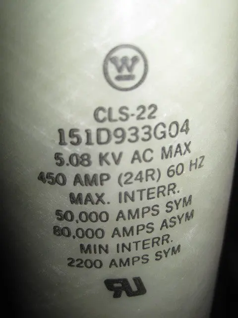 Westinghouse 151D933G04 Cls-22 Fuse – 22Kv, High-Interrupt Rating 1