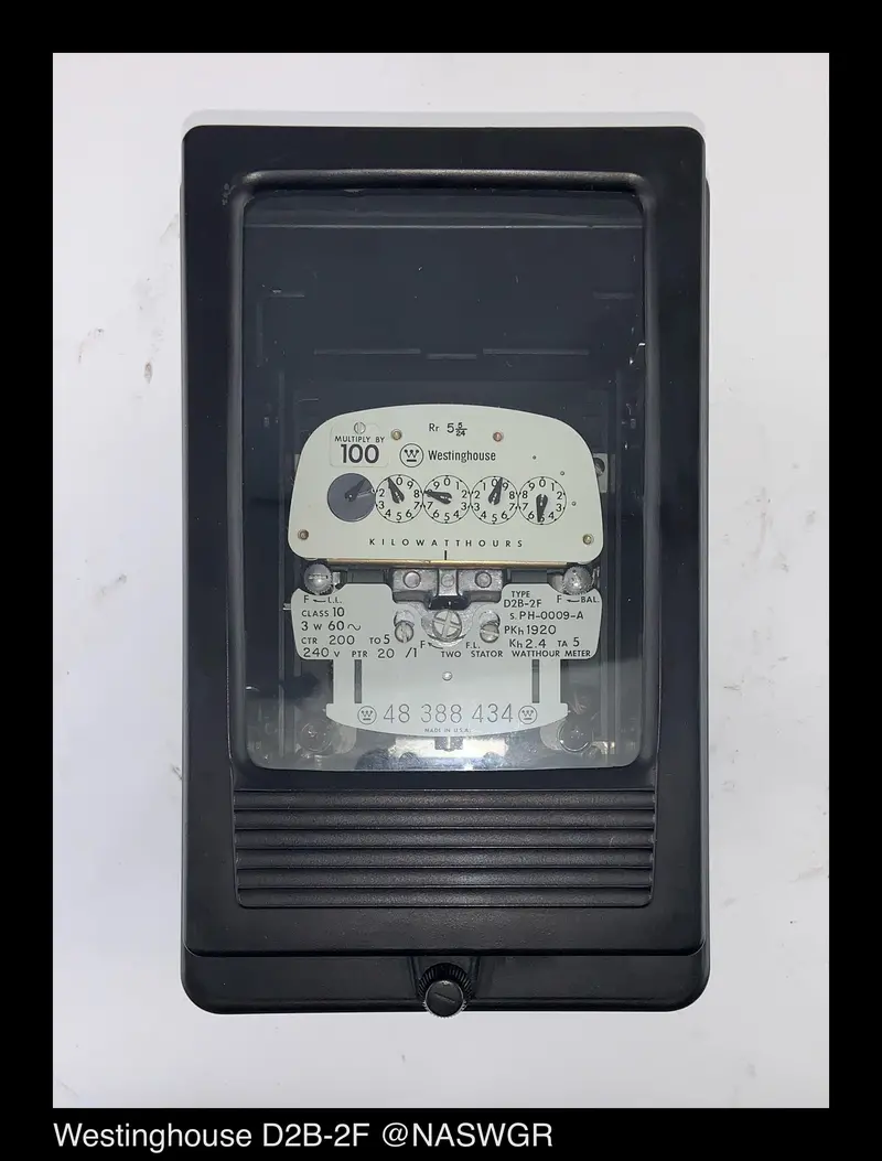 Westinghouse D2B-2F Dual-Stator Watthour Meter 1