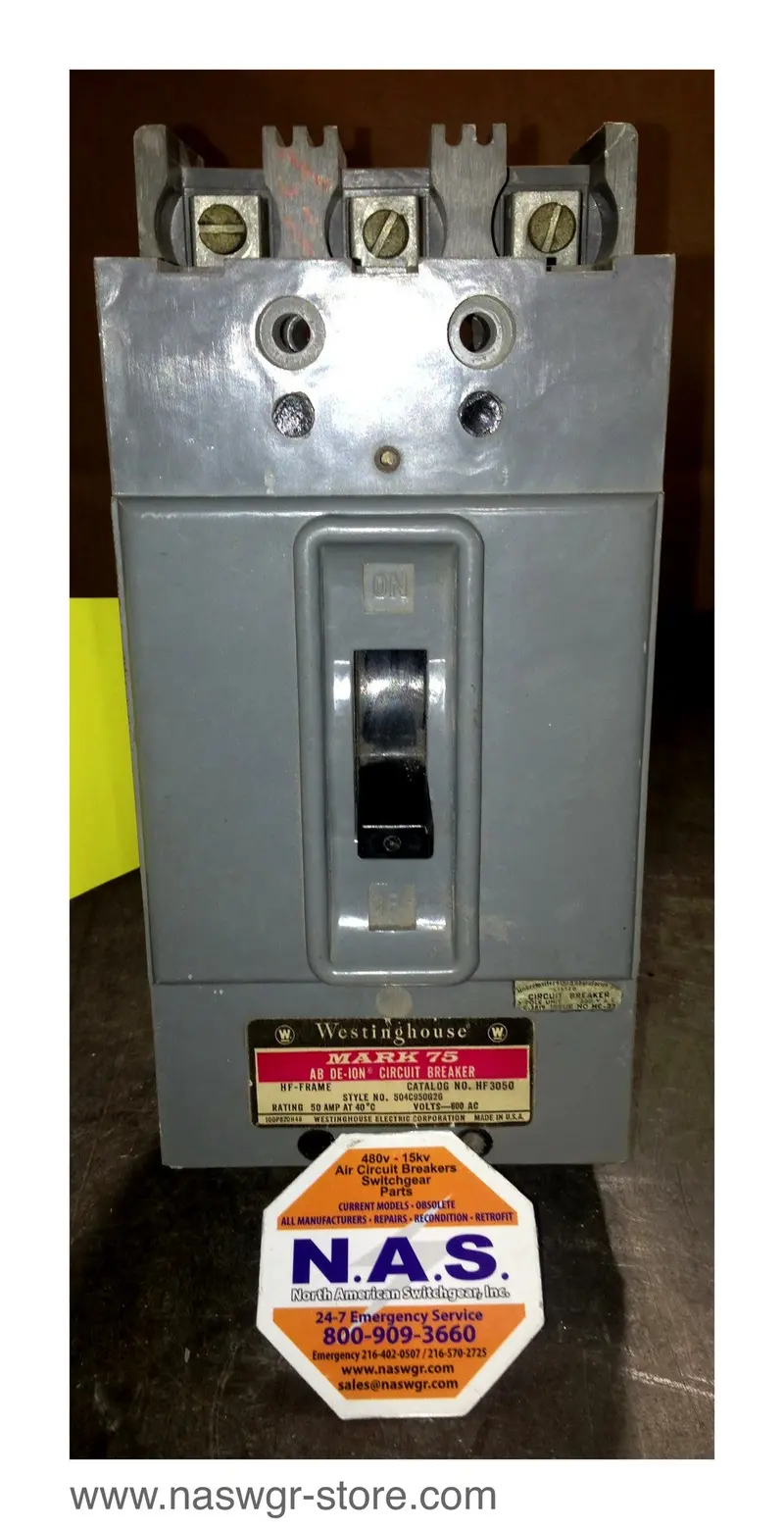 Westinghouse Hf3050 Circuit Breaker – 50-Amp, 3-Pole, Standard Duty 1