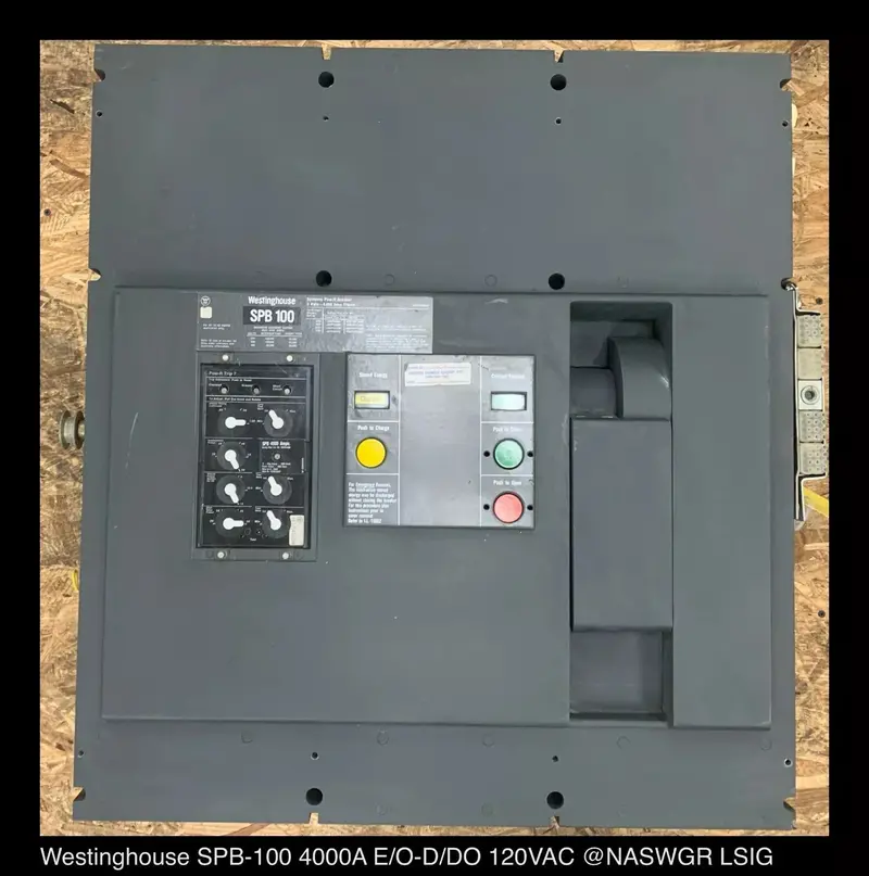 Westinghouse Spb-100 4000A Heavy-Duty Circuit Breaker – Special Frame, E/O-D/O 1
