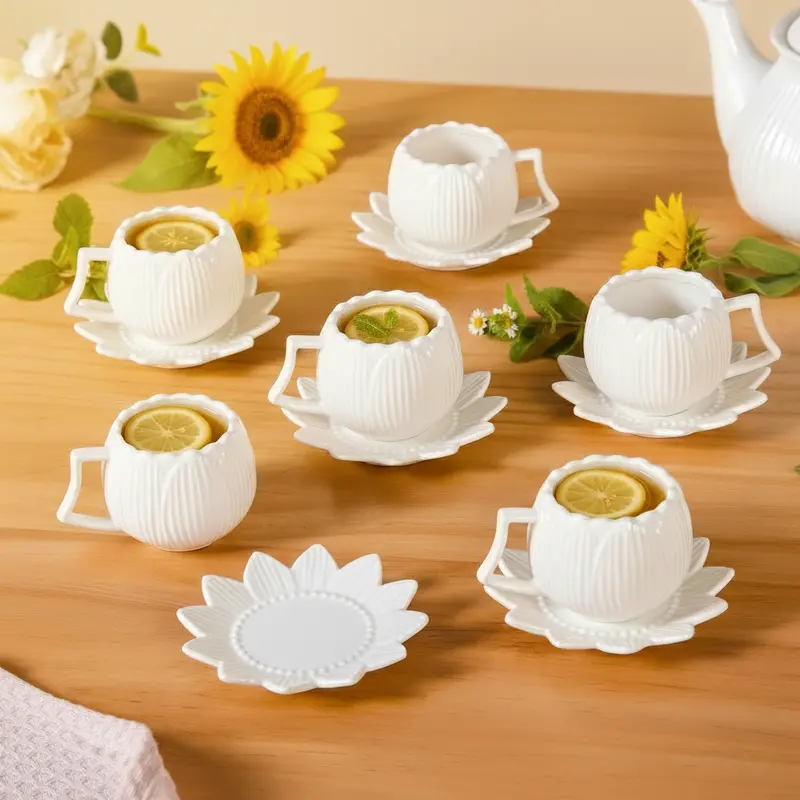 White Bloom Espresso Set – 6 Pieces (100Ml Each) 1