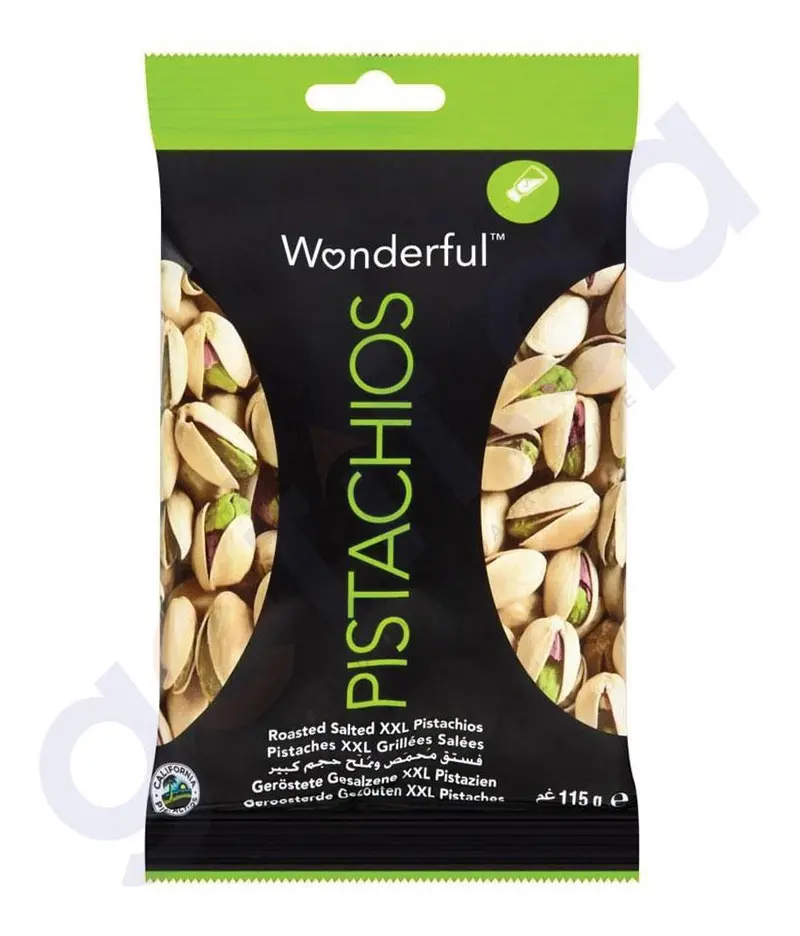 Wonderful Roasted & Salted Pistachios – 115G 1